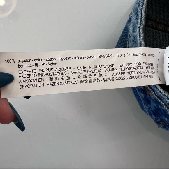 ZARA | Blue beaded distressed dressy spring summer denim rare jean jacket coat - Picture 15 of 16